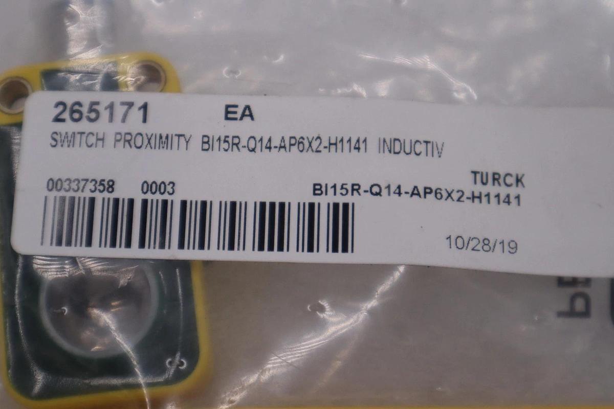 Used NEW TURCK BI15R-Q14-AP6X2-H1141 Inductive Proximity Sensor STOCK H1514A
