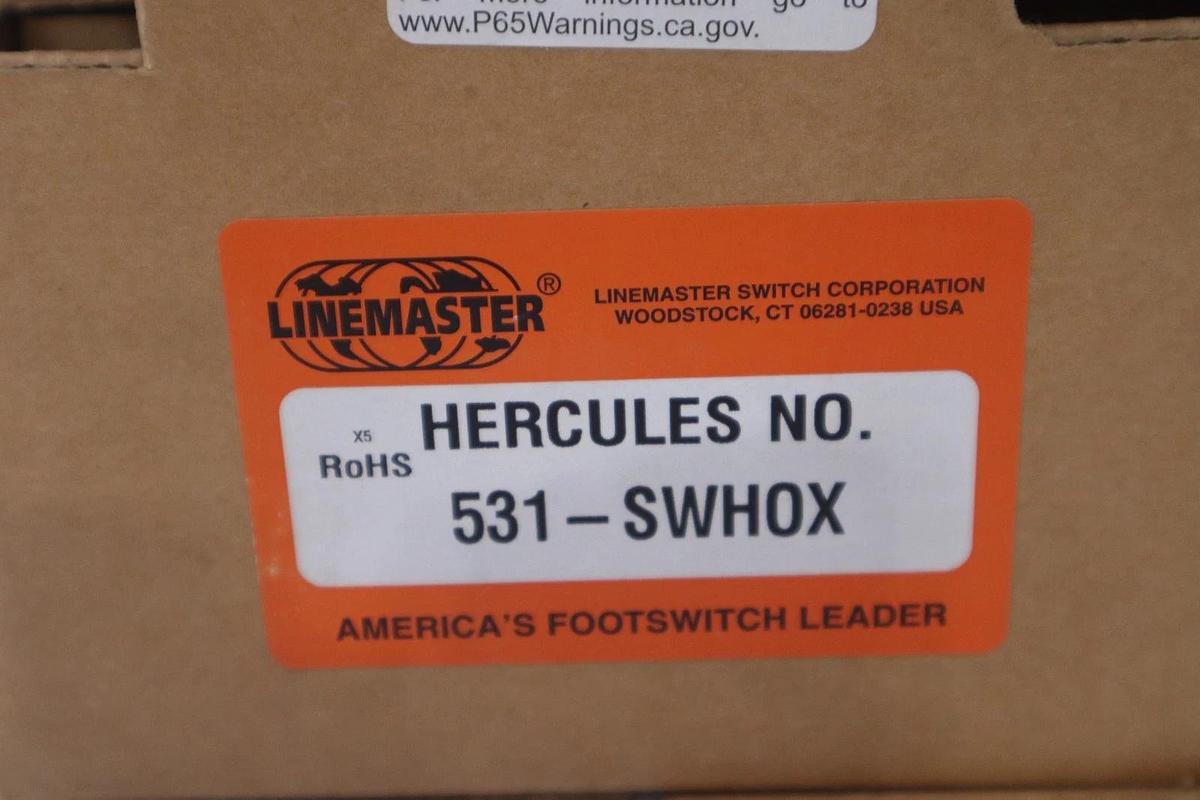 Used NEW LINEMASTER HERCULES NO. 531-SWH0X FOOT SWITCH 531SWH0X STOCK GF-1379