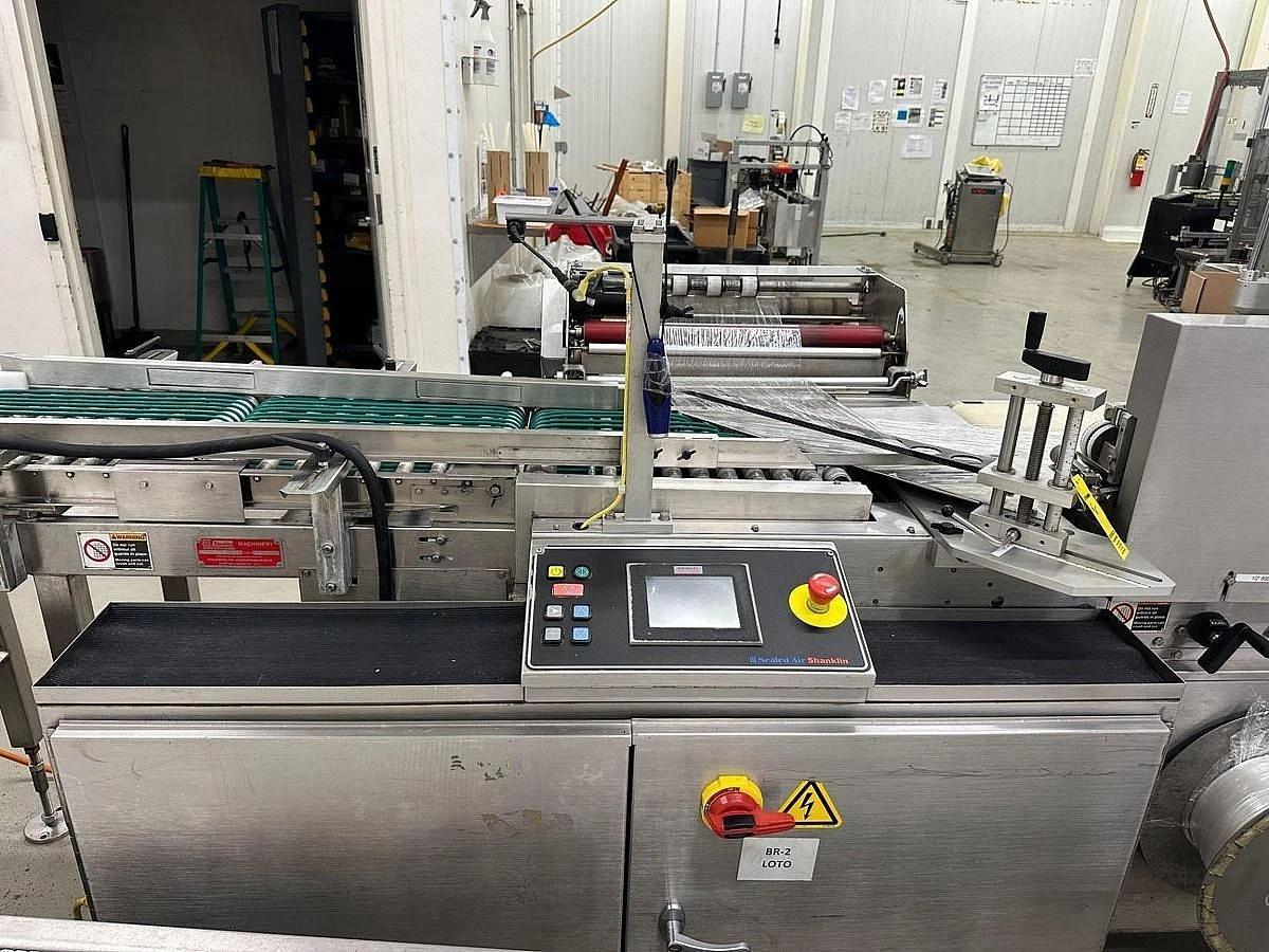 Used SHANKLIN F-1A CDA STAINLESS STEEL FOOD GRADE SIDE SEAL SHRINK WRAPPER