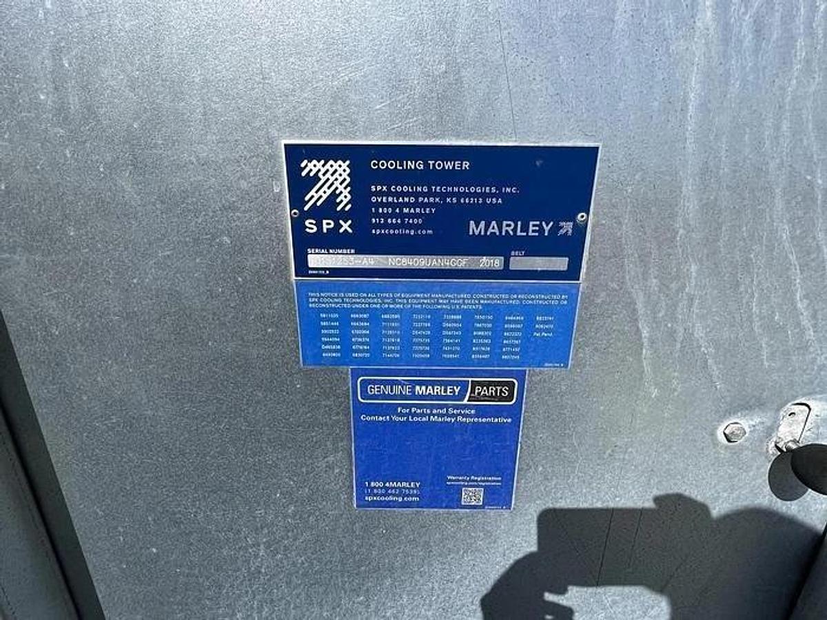 Used 790 TON (3 AVAILABLE CELLS) SPX MARLEY MODEL NC8409U COOLING TOWER MFG. 2018