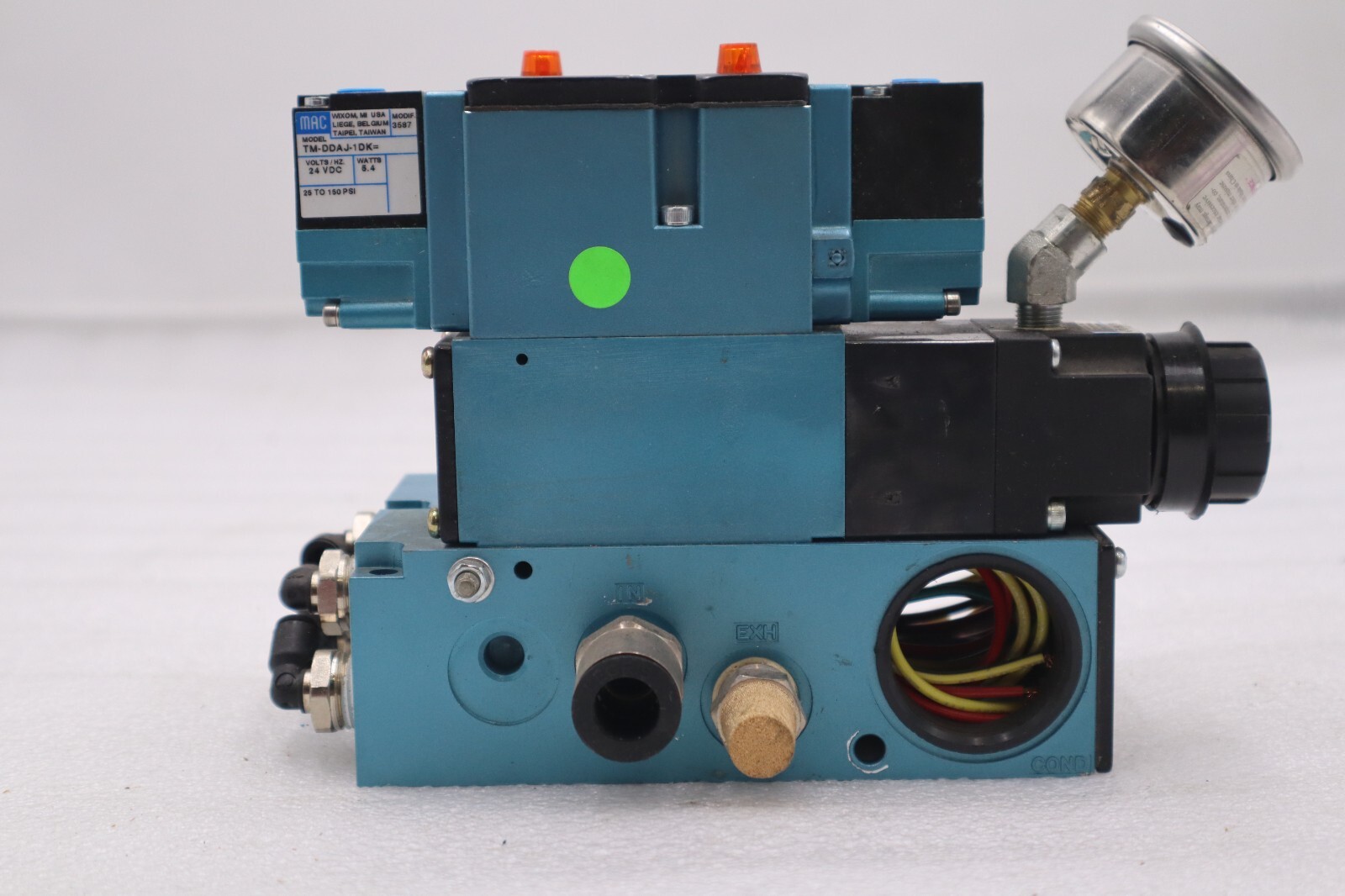 Used MAC 82A-0A-CPA VALVE TM-DDAJ-1DK PR82A-GADA VAC TO A50 PSI STOCK #323-A