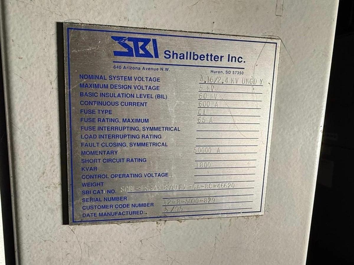 Used Shallbetter SBI 5KV medium-voltage electrical capacitor switch