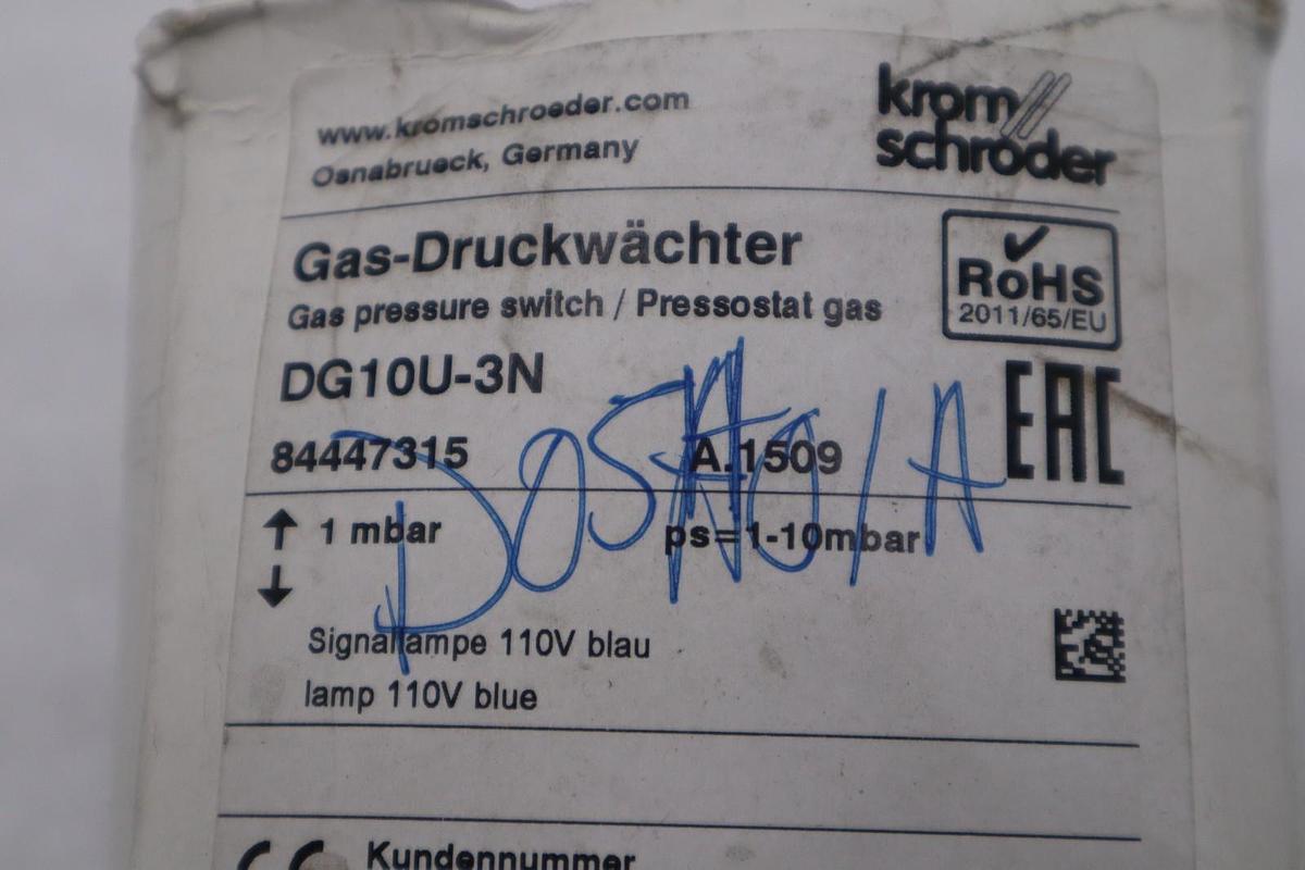 NEW KROM SCHRODER DG10U-3N 84447315 GAS PRESSURE SWITCH STOCK H641A