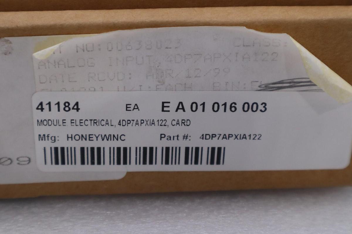 NEW IN BOX Honeywell Assy. No. 4DP7APXIA122-F Input Module Board STOCK G610