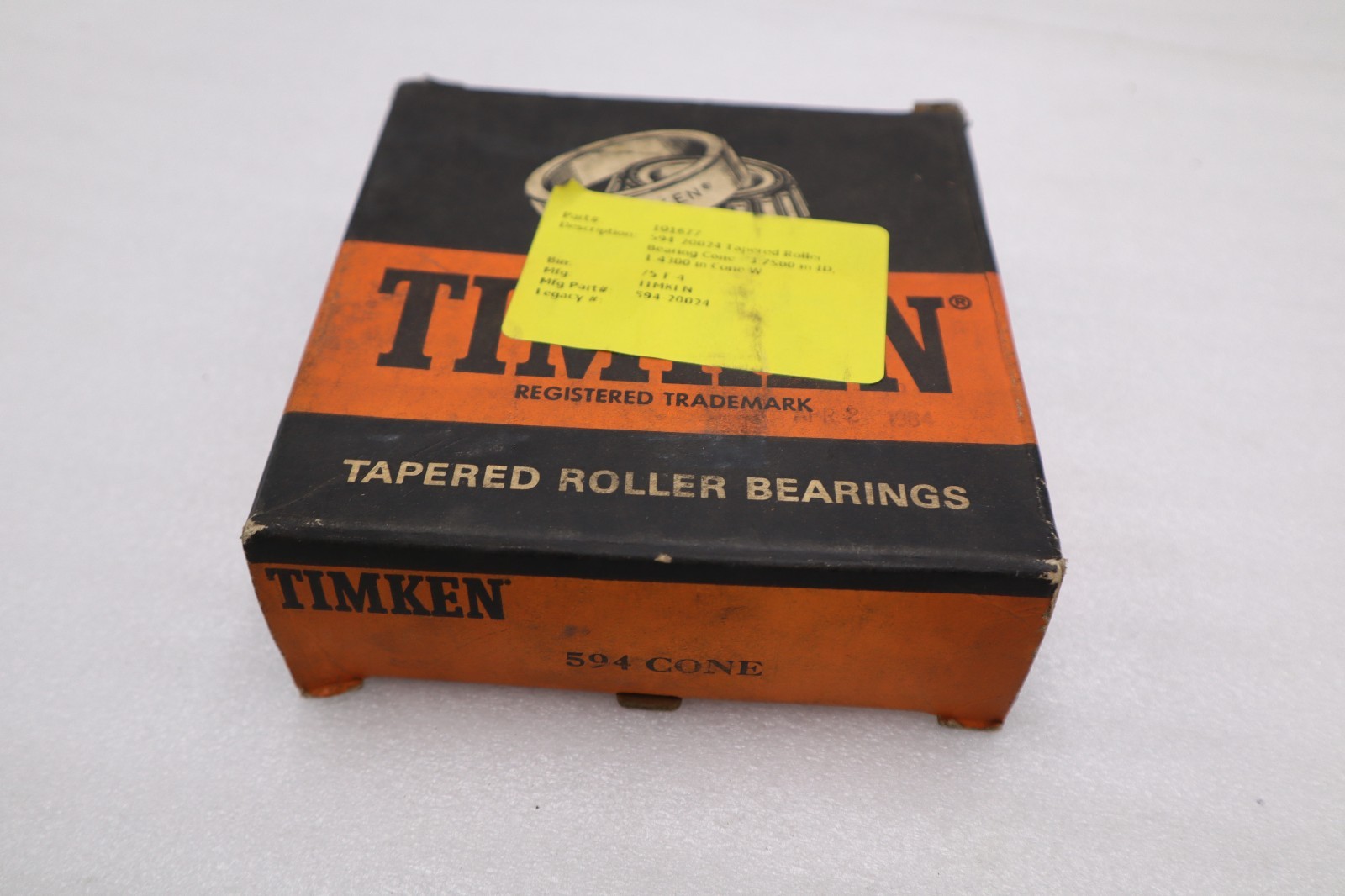 Used 594 Timken Tapered Roller Bearing Cone 594 NEW OPEN BOX STK 1537CC