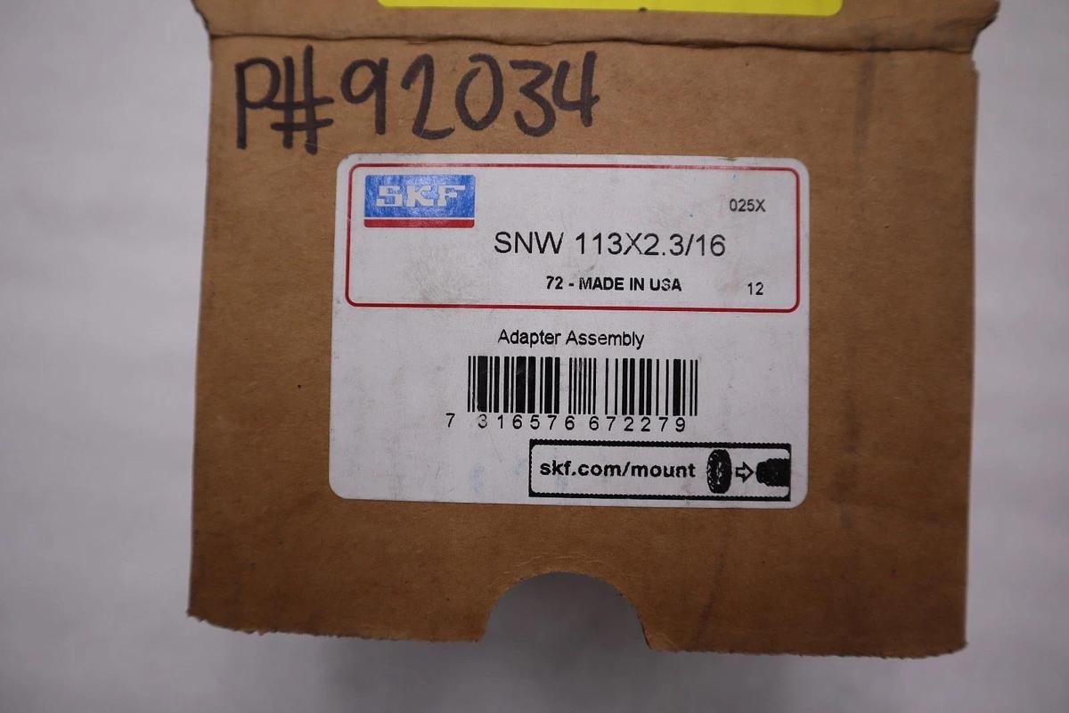 Used NEW IN BOX - SKF SNW113X2.3/16 BEARING ADAPTER SLEEVE - STOCK 3010CC