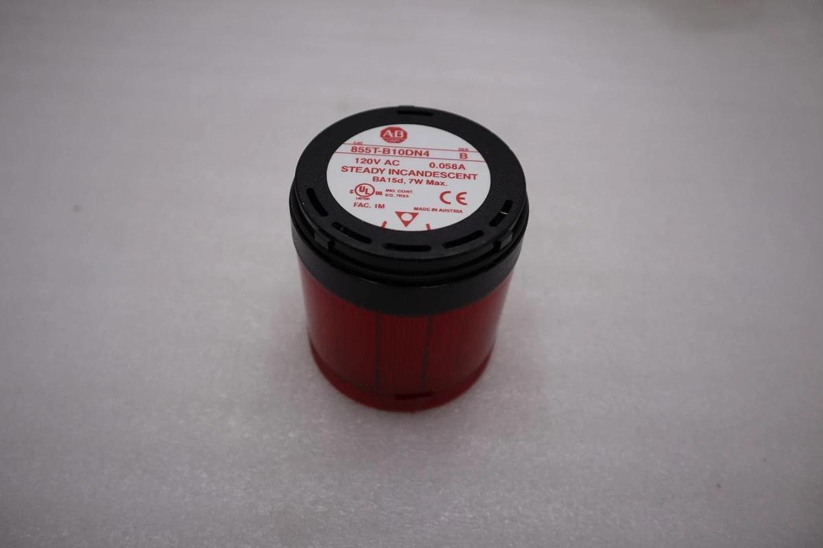 NEW OPEN BOX ALLEN-BRADLEY 855T-B10DN4 AB RED STEADY STACK LIGHT STK H963A