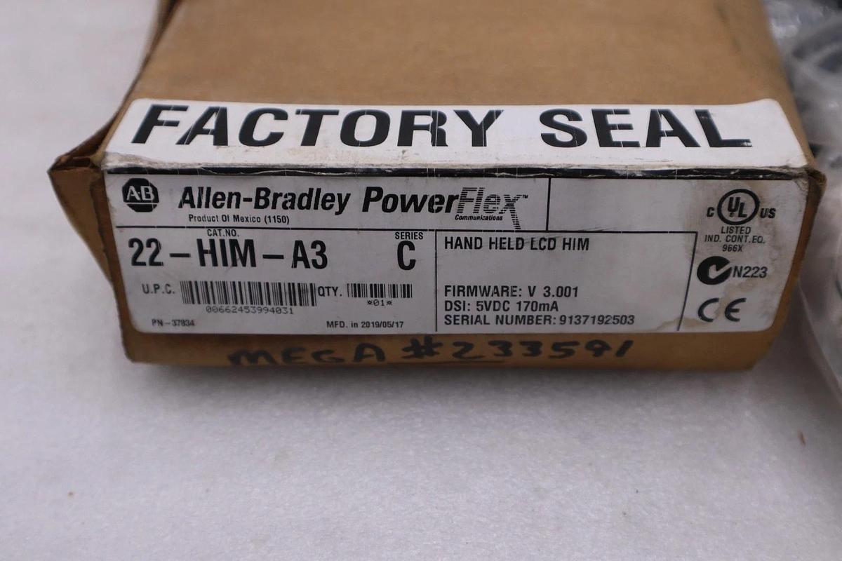 Used ALLEN BRADLEY 20-HIM-A3 SER. C 12VDC F/W 3.001 - STOCK GF268
