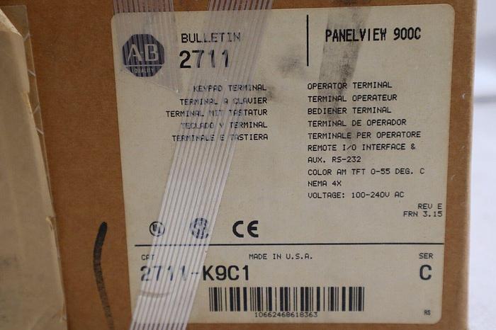 NEW Allen Bradley 2711-K9C1 C PanelView 900 Interface Panel Rev E STK 2443