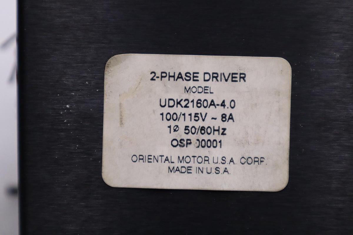 Used VEXTA UDK2160A-4.0 Driver 2-PHASE 100/115V~ 8A1 50/60HZ STOCK 3496A
