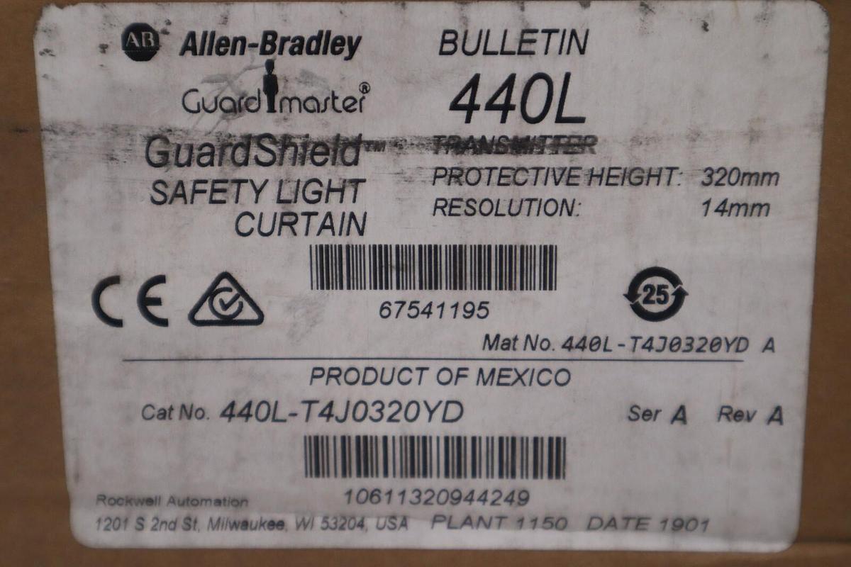 NEW Allen Bradley 440L-T4J0320YD Bulletin Safety Light Curtain STOCK H191