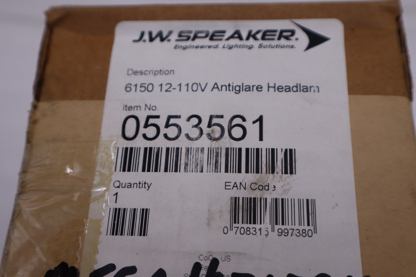 J.W SPEAKER 0553561/ 6150 12-110V Antiglare Headlamp - STOCK GF251A