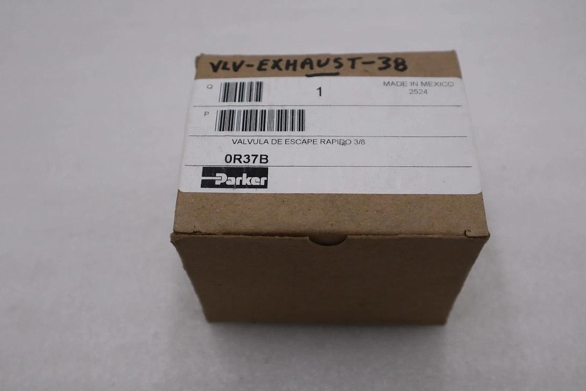 Used PARKER 0R37B 3/8" EXHAUST VALVE MAX PSI 150 - STOCK GF272A