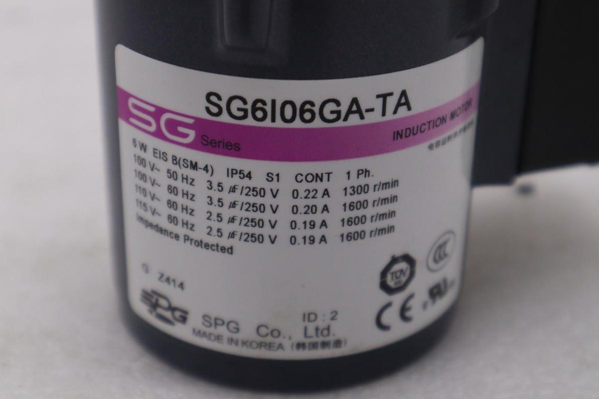 PANTHER INDUSTRIES SG6I06GA-TA INDUCTION MOTOR SG SERIES 6W 1 PH STOCK H784A
