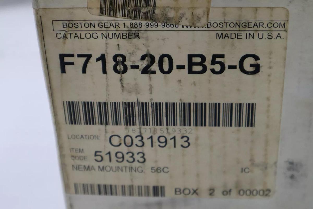 NEW ALTRA INDUSTRIAL MOTION F718-20-B5-G SPEED REDUCER STOCK 3029A