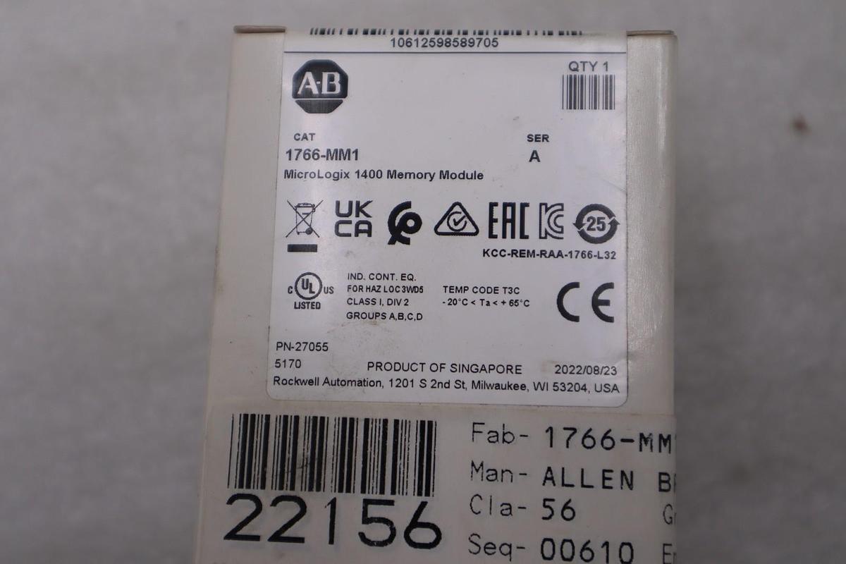 NEW Allen-Bradley 1766-MM1 AB 1766MM1 MicroLogix 1400 Memory Module STK GF949A