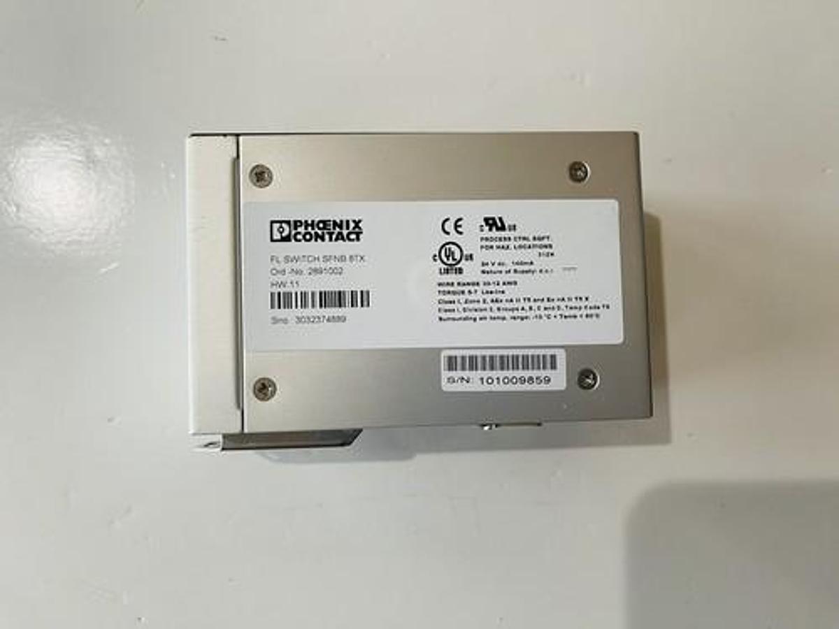 Used Phoenix Contact FL SWITCH SFNB 8TX, 2891002 Ethernet Switch #K-192