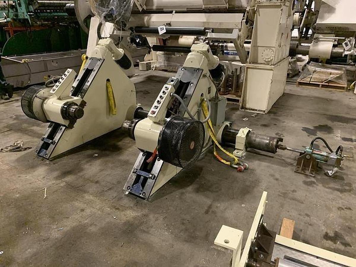 Used 64" (1.60M) ARROW MDL 2000T SLITTER REWINDER 96" OD REWIND SHEAR CUT