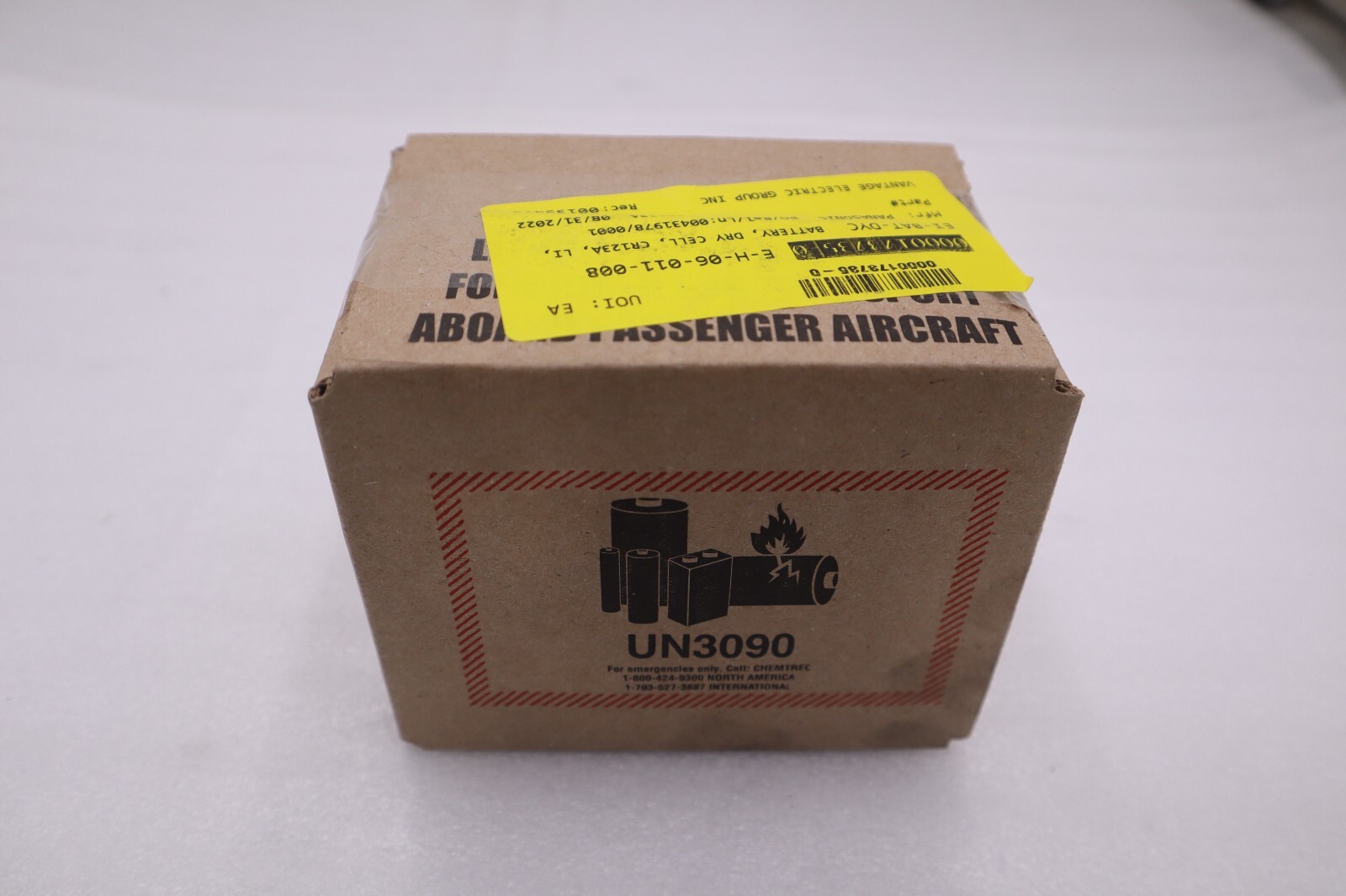 Pnasonic 3V CR123A Lithium Batteries (2 Pack) 85175 (BOX OF 12) STOCK G522A