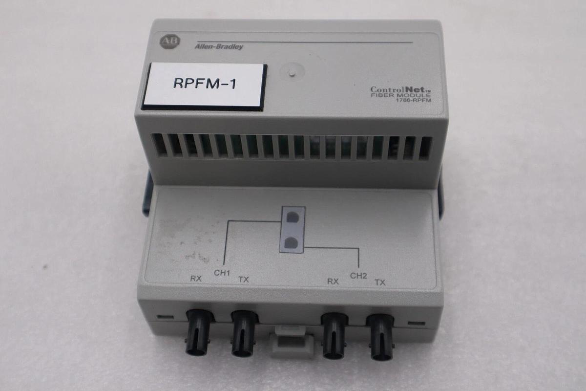 Used Allen Bradley 1786-RPFM ControlNet Communication Fiber Module STOCK L-546