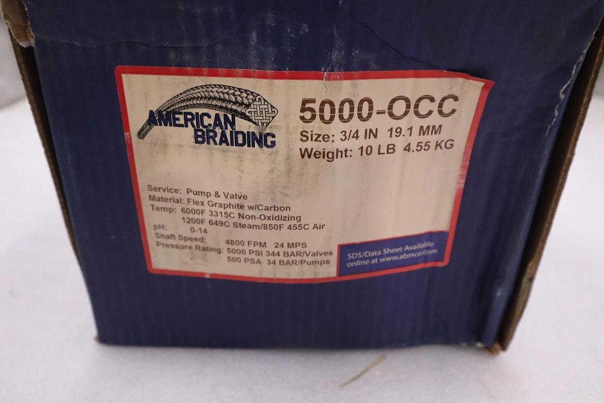 Used AMERICAN BRAIDING 5000-OCC Flex Graphite 3/4 IN - STOCK GF390