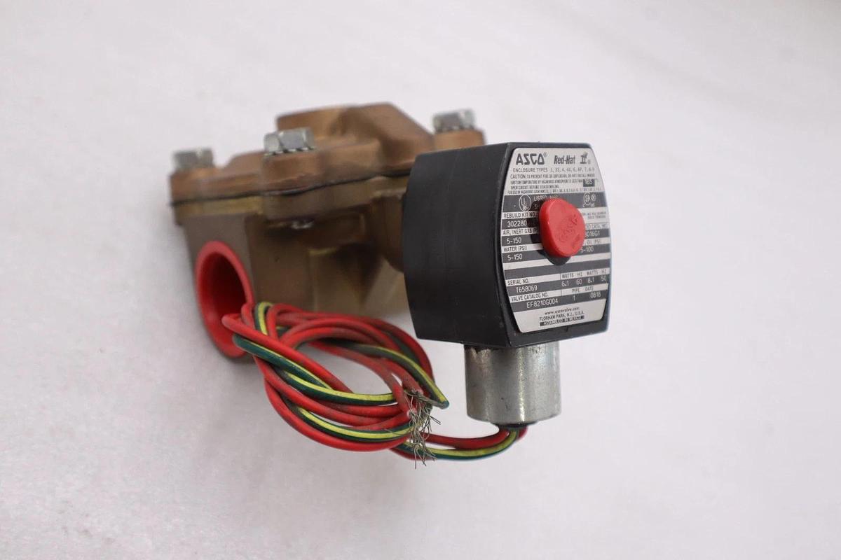 Used NEW ASCO REDHAT EF8210G004 110/120V 5-150PSI 1" STOCK K2105CC