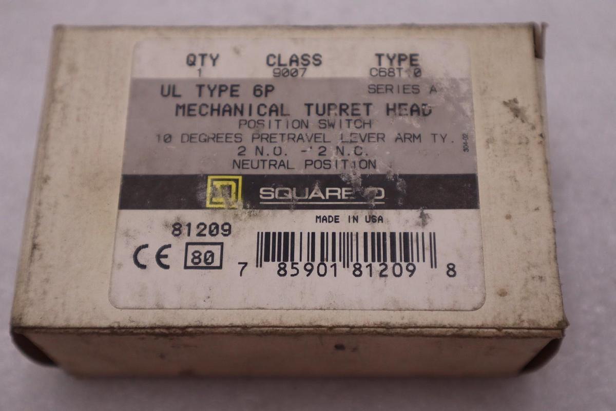 Used NEW OPEN BOX Square D 9007C68T10 Limit Switch STOCK GF738A