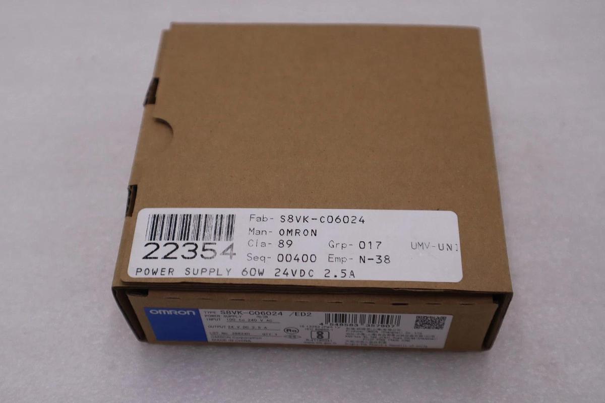 Used OMRON Switching Power Supply S8VK-C06024 /ED2 AC-DC DIN Rail- NEW - STK GF552A