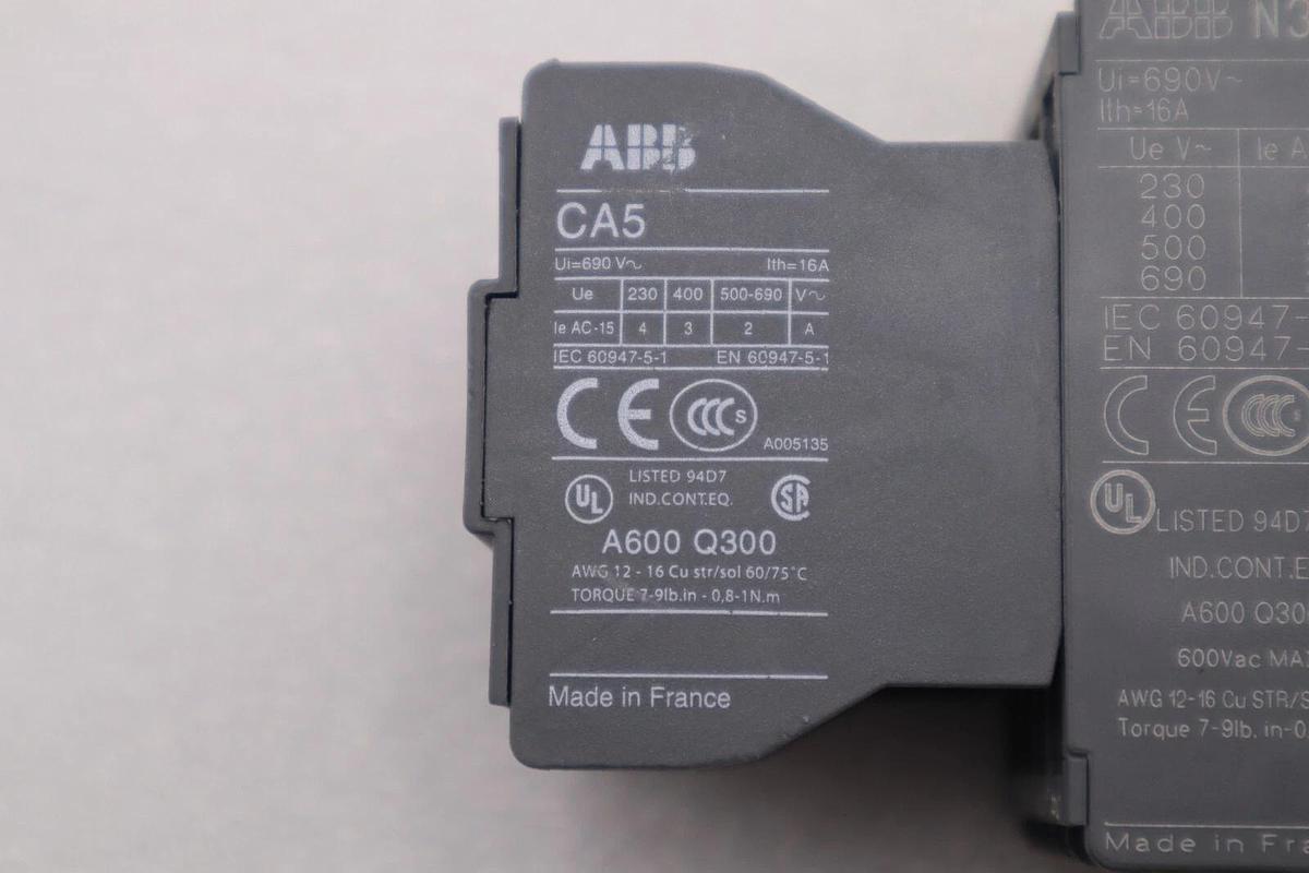 Used Abb N31E Contactor 110-120V Coil With CA5 Front Piece Stock L-641