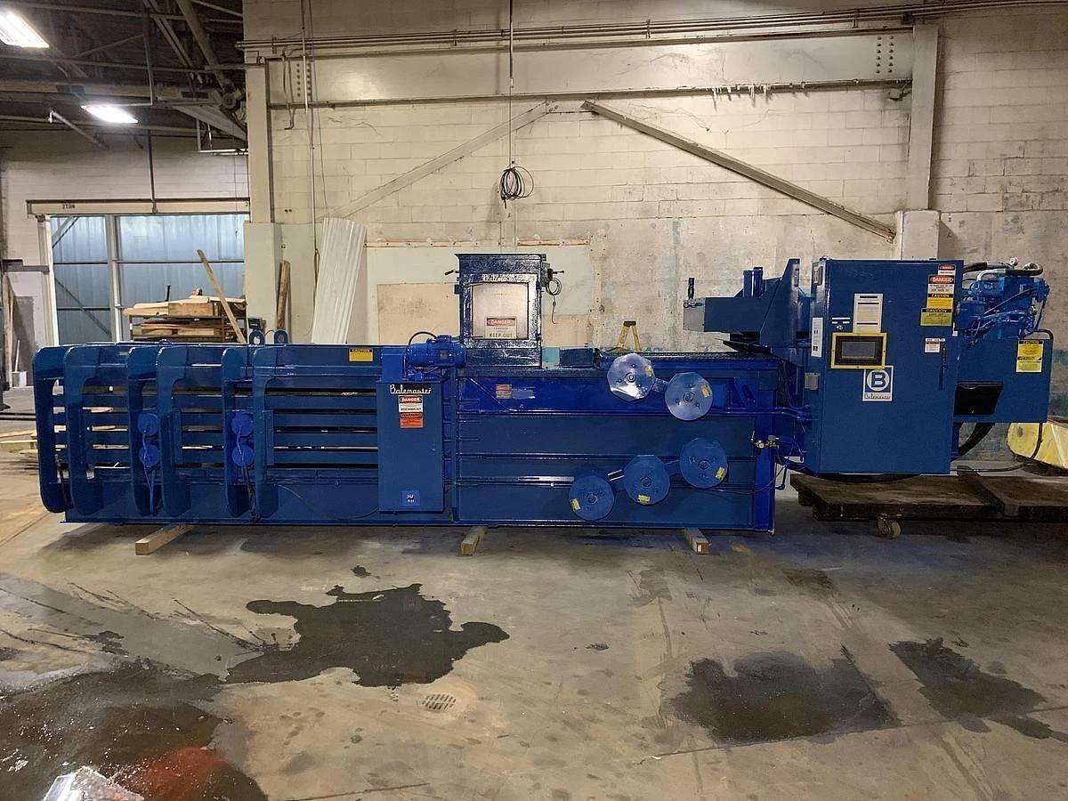 Used BALEMASTER HORITZONTAL AUTO TIE BALER 44100GL-10 TWIN 50 HP MOTORS 10" CYLINDER