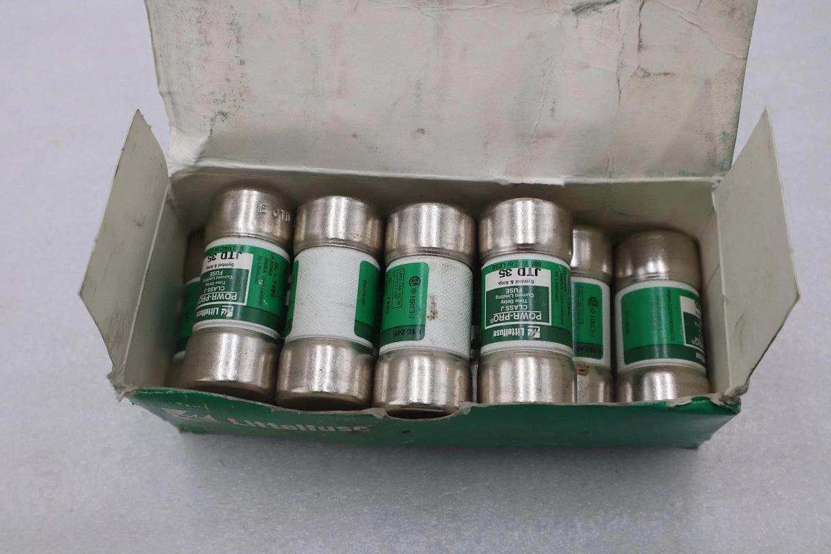 Used BOX OF 10 - Littelfuse JTD35/ JTD-35 Fuse 35A 600V Class J - STOCK 5842A