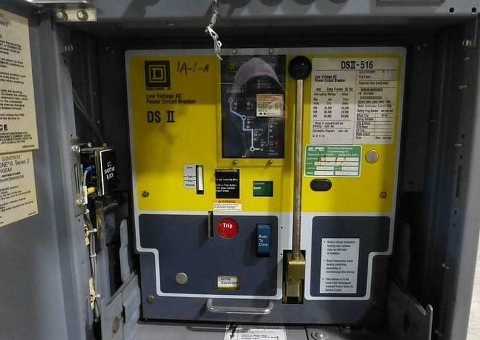 Used SQUARE D COMPANY POWER-ZONE III SERIES 2 SWITCHGEAR 3200 AMPS 480V (3) DSII-516