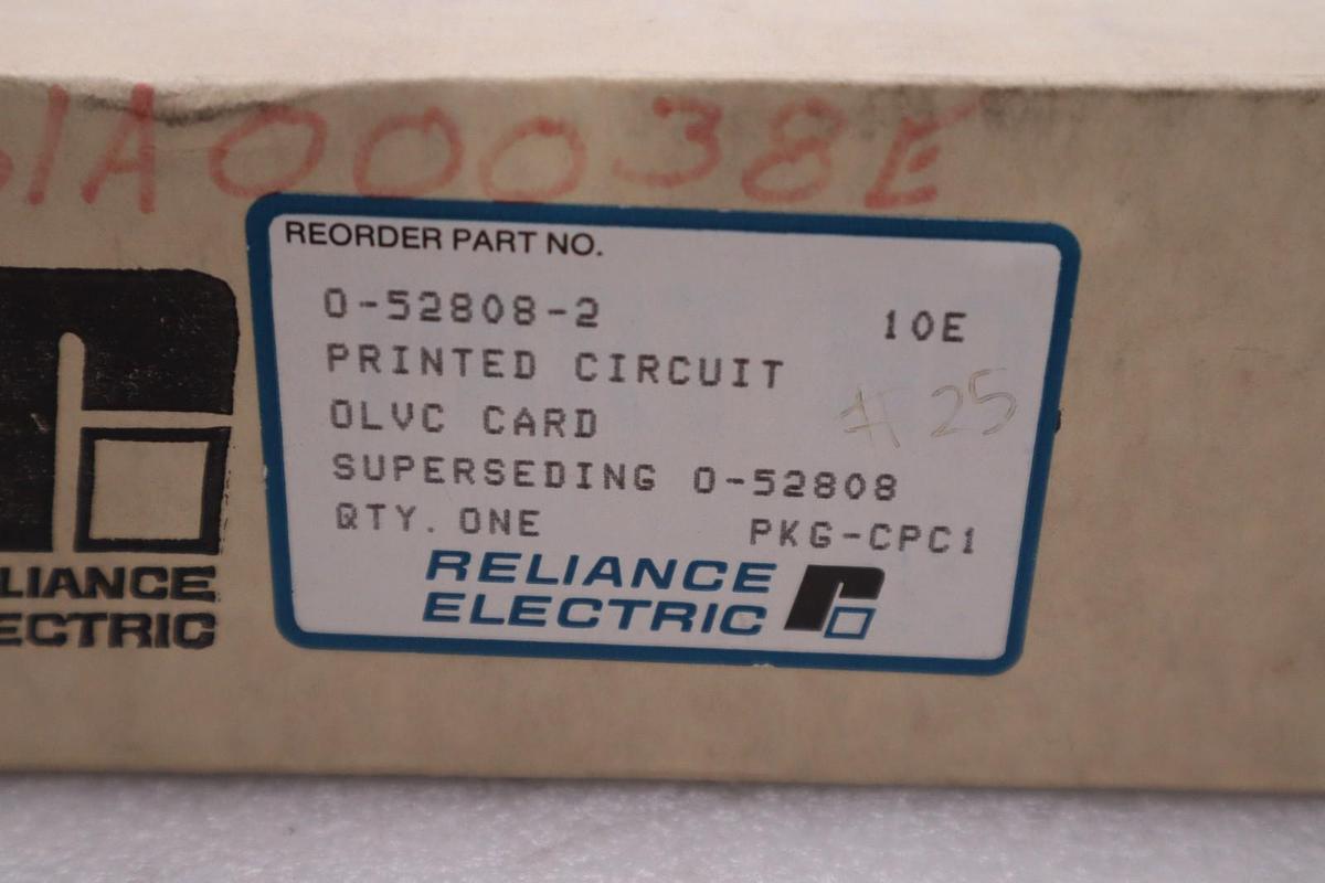 Used NEW OPEN BOX Reliance 0-52808-2 OLVC Board O-52808-2 STOCK 826B