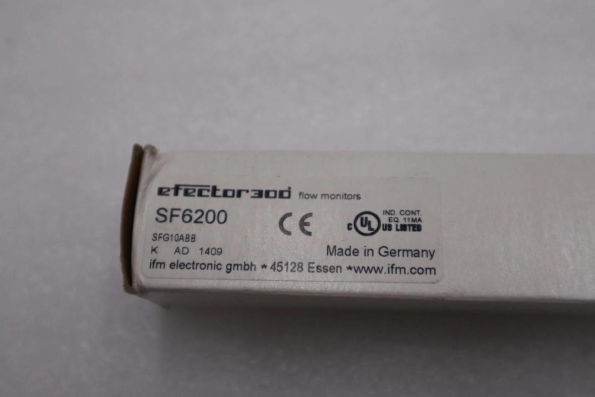 Used IFM EFECTOR SF6200 SFG10ABB FLOW SENSOR D10 PROCESS CONNECTION STOCK H1279A