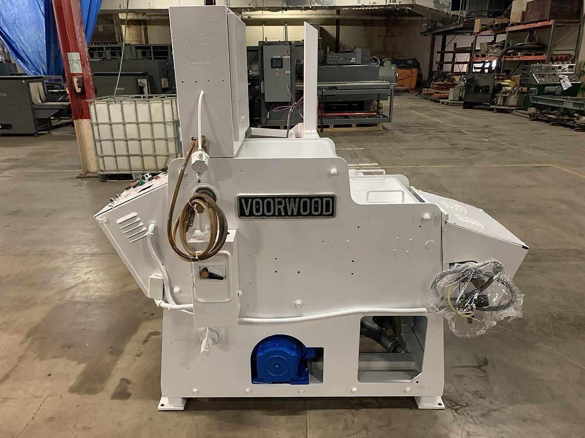 Used 30” VOORWOOD DUPLEX MODEL 30-24 SLITTER REWINDER WITH TRIM BLOWER