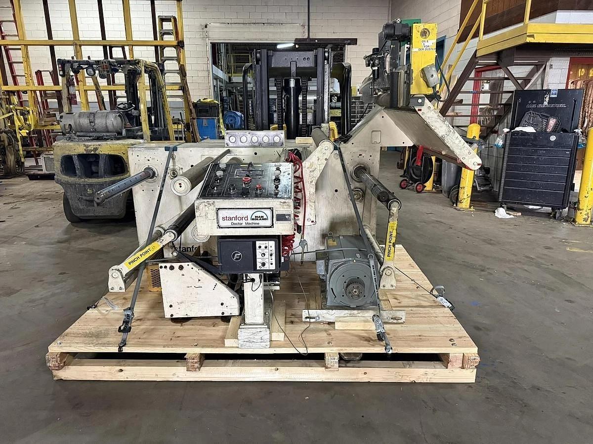 Used 32" WIDE STANFORD MAN ROLAND MODEL 152 FW DOCTOR REWINDER 30" REWIND CAPACITY