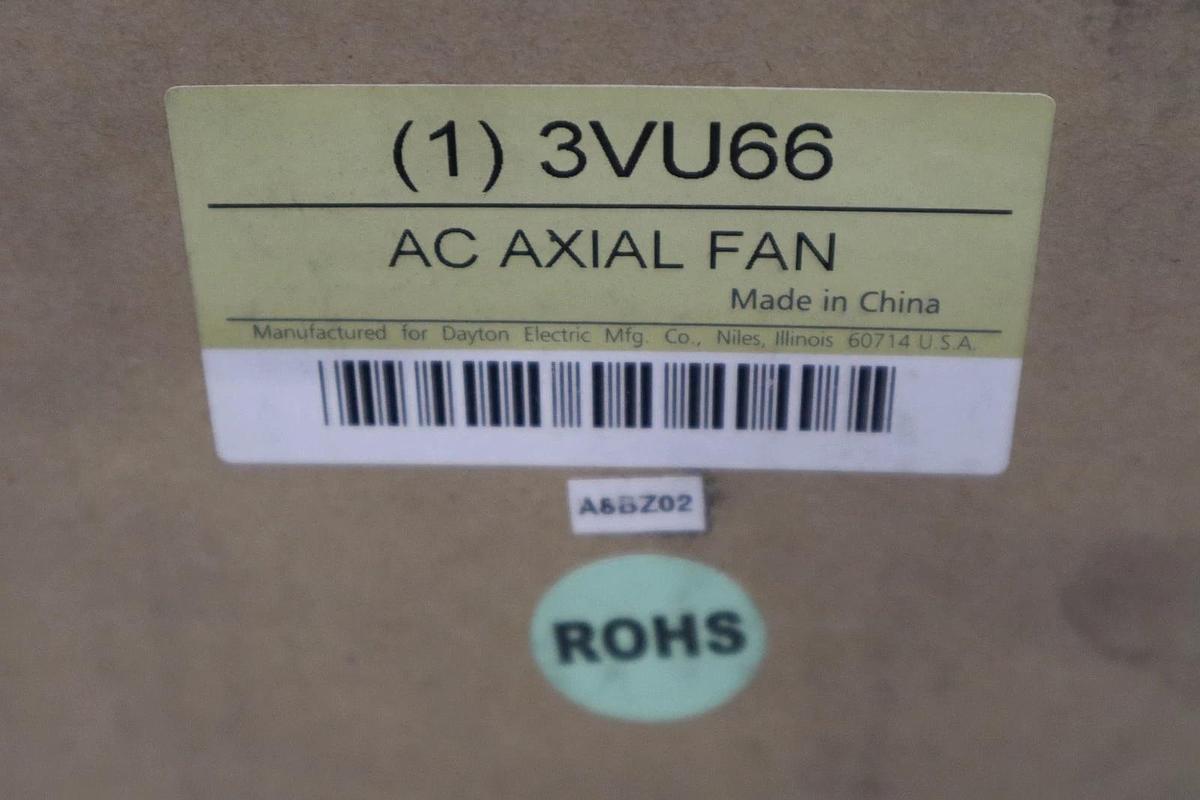 Used DAYTON 3VU66 115V 0.27/0.25A STOCK 1395CC