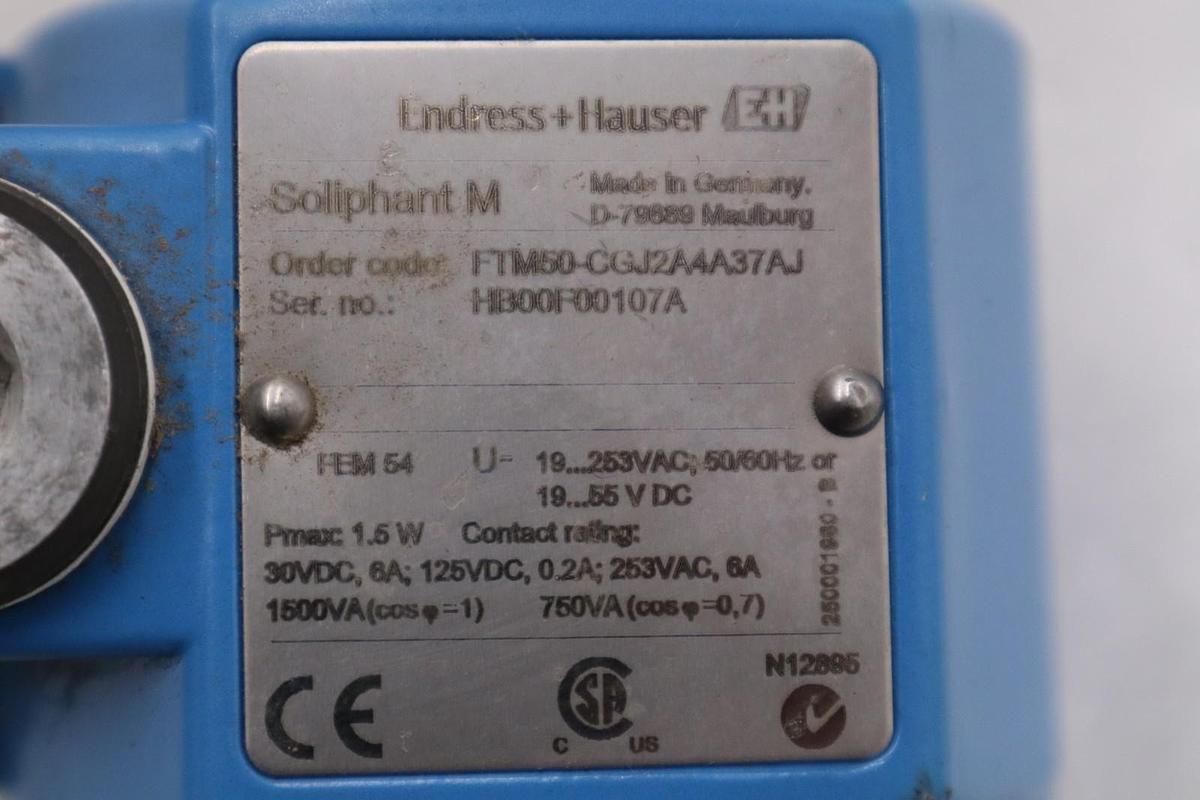 Used Endress Hauser SOLIPHANT M FTM50/ FTM50-CGJ2A4A37AJ STOCK H1395