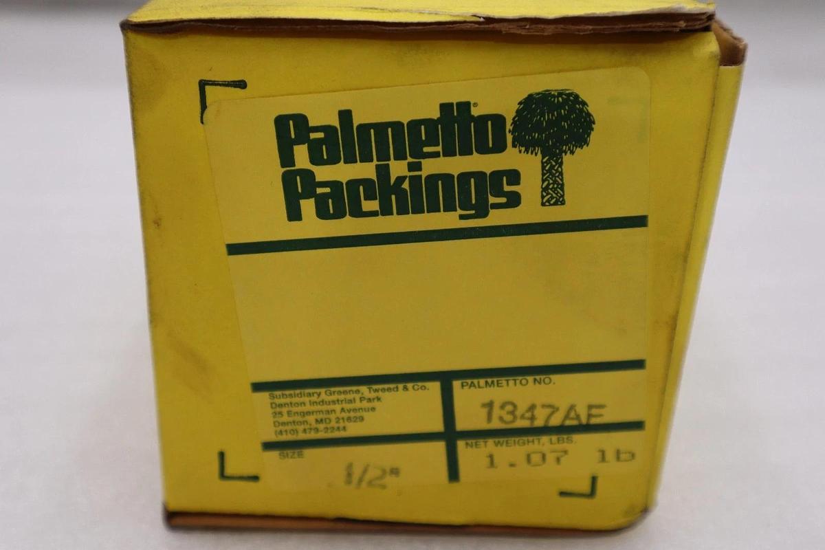 Used NEW IN BOX PALMETTO PACKING 1347AF Packing Seal 1/2 Sq In. STOCK H451A