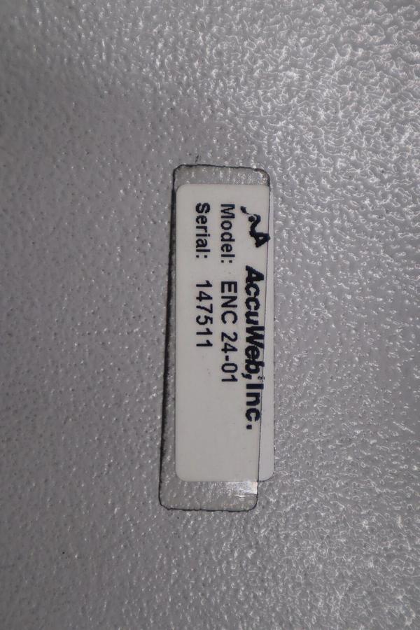 Used AccuWeb Inc EVO 150 COMPLETE WEB GUIDE SYSTEM WITH RED LION SCREEN STOCK 5120