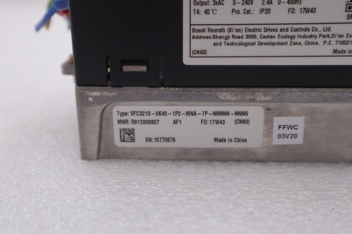Used REXROTH VFC3210-0K40-1P2-MNA-7P-NNNNN-NNNN FREQUENCY CONVERTER STOCK K-1765