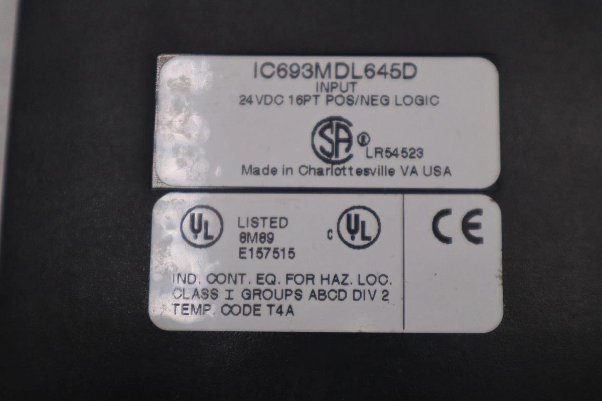 Used LOT OF 2 --- GE Fanuc IC693MDL645D Input Module STK 5352