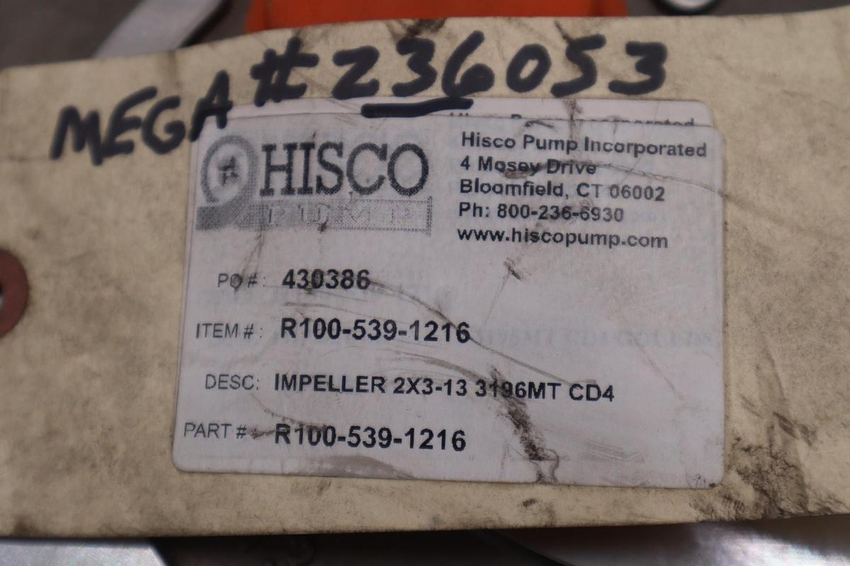 Used Goulds R100-539-1216 3196 Mtx Stainless 5-vane Pump Impeller - STOCK GF724