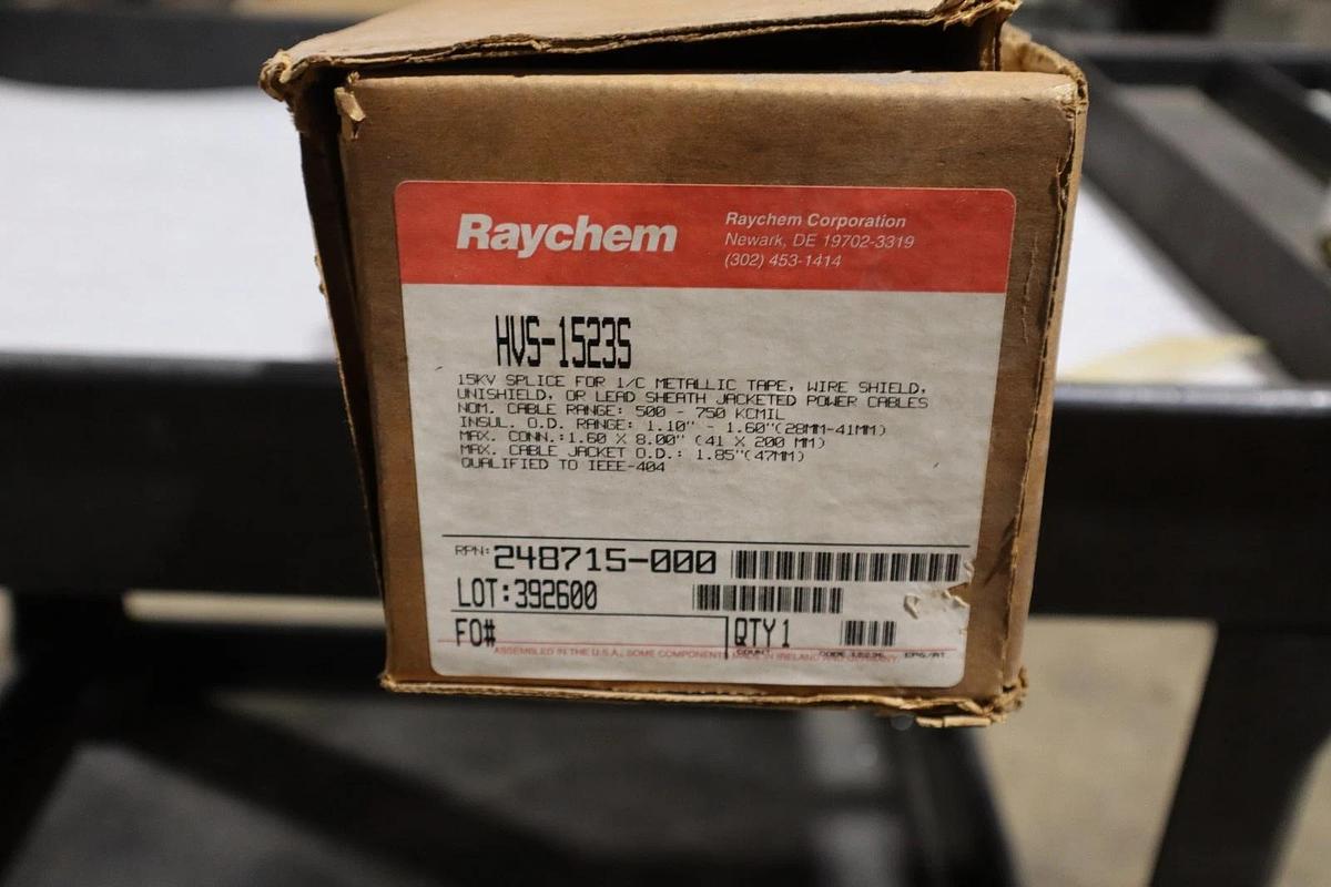 Used RAYCHEM HVS-1523S SHIELDED POWER CABLE JOINT HEAT SHRINK SPLICE KIT #SGF-52