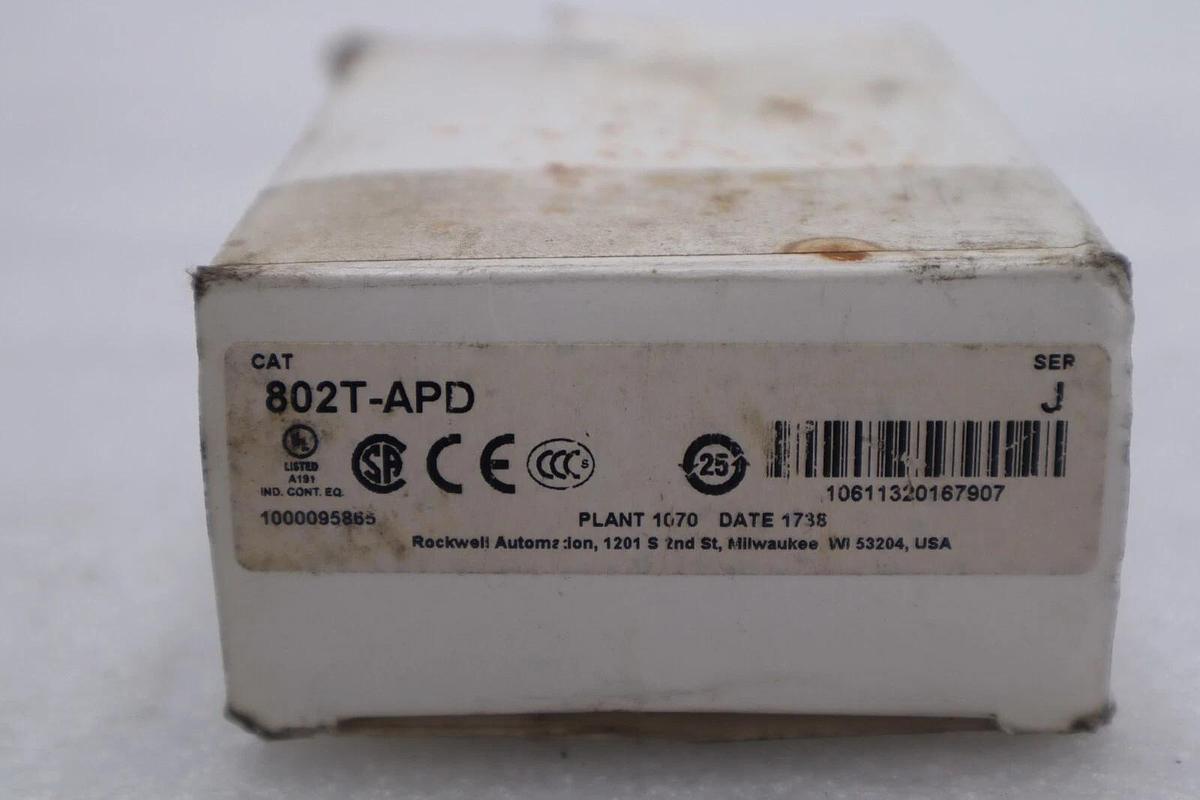 ALLEN BRADLEY 802T-APD OILTIGHT LIMIT SWITCH SER J STOCK #K-2303