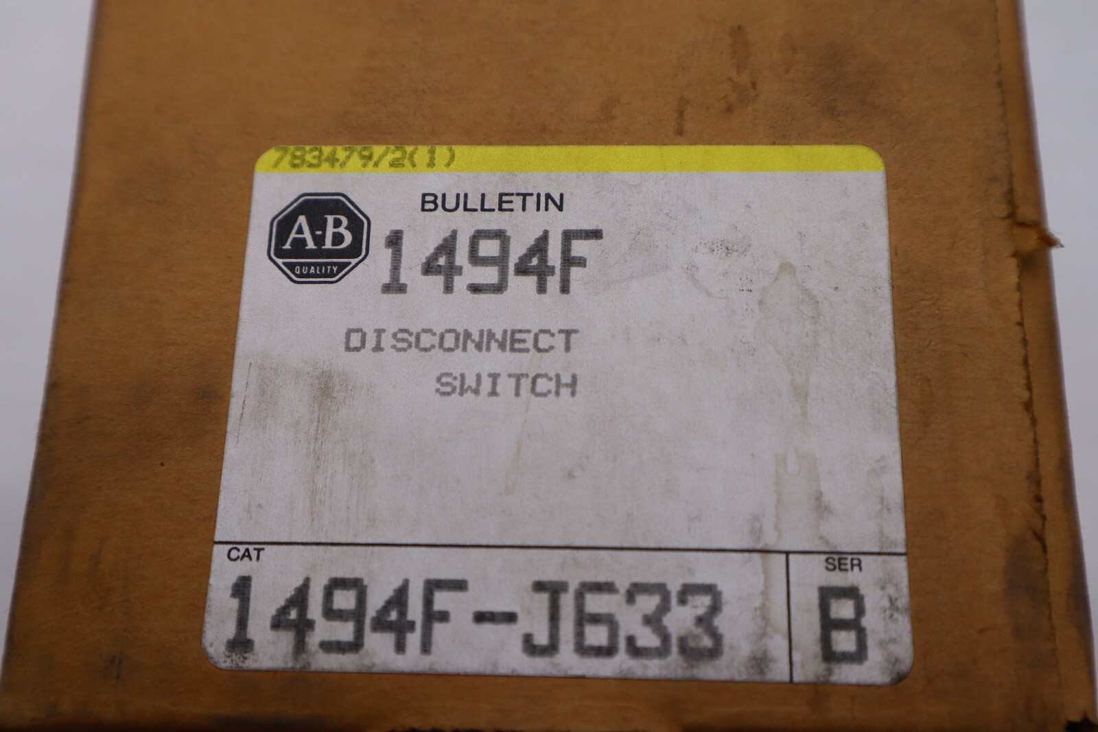 Used NEW OPEN BOX ALLEN BRADLEY 1494F-J633 SER. B FUSE BLOCK ADAPTER PLATE STK 5499