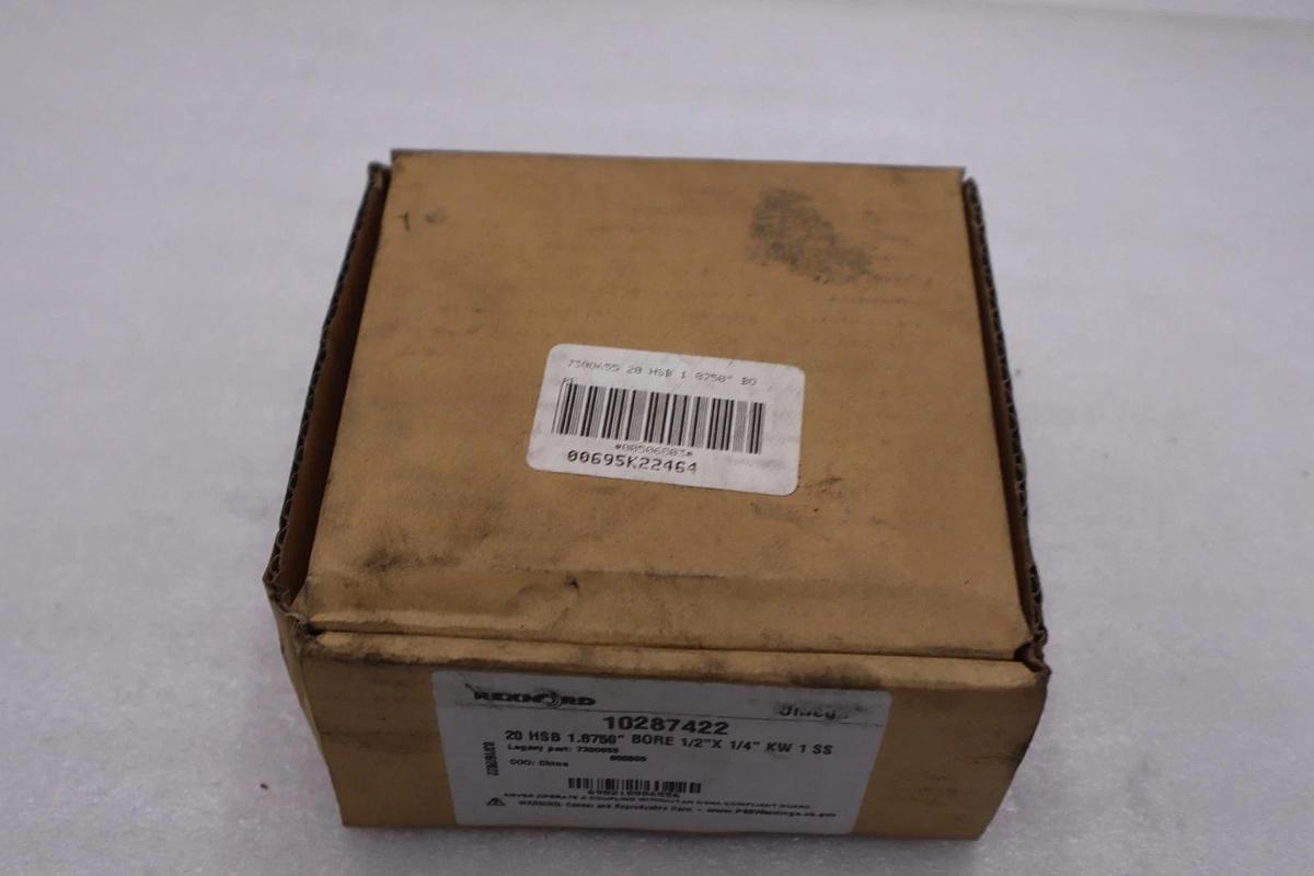Rexnord 10287422 Omega 20 HSB 1.8750" Bore 1/2" X 1/4" KW 1 SS Hub STK CC262
