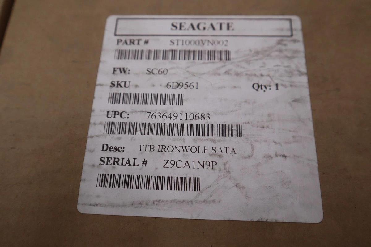 Used Seagate IronWolf 1TB Internal Hard Drive NAS HDD ST1000VN002 - STOCK GF-17A