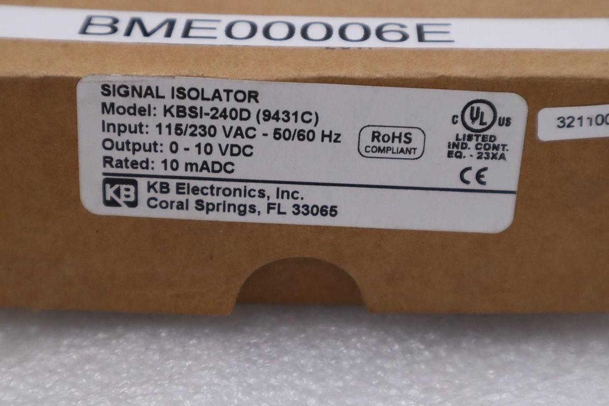 Used KB ELECTRONICS KBSI-240D ISOLATOR STOCK #L-291A