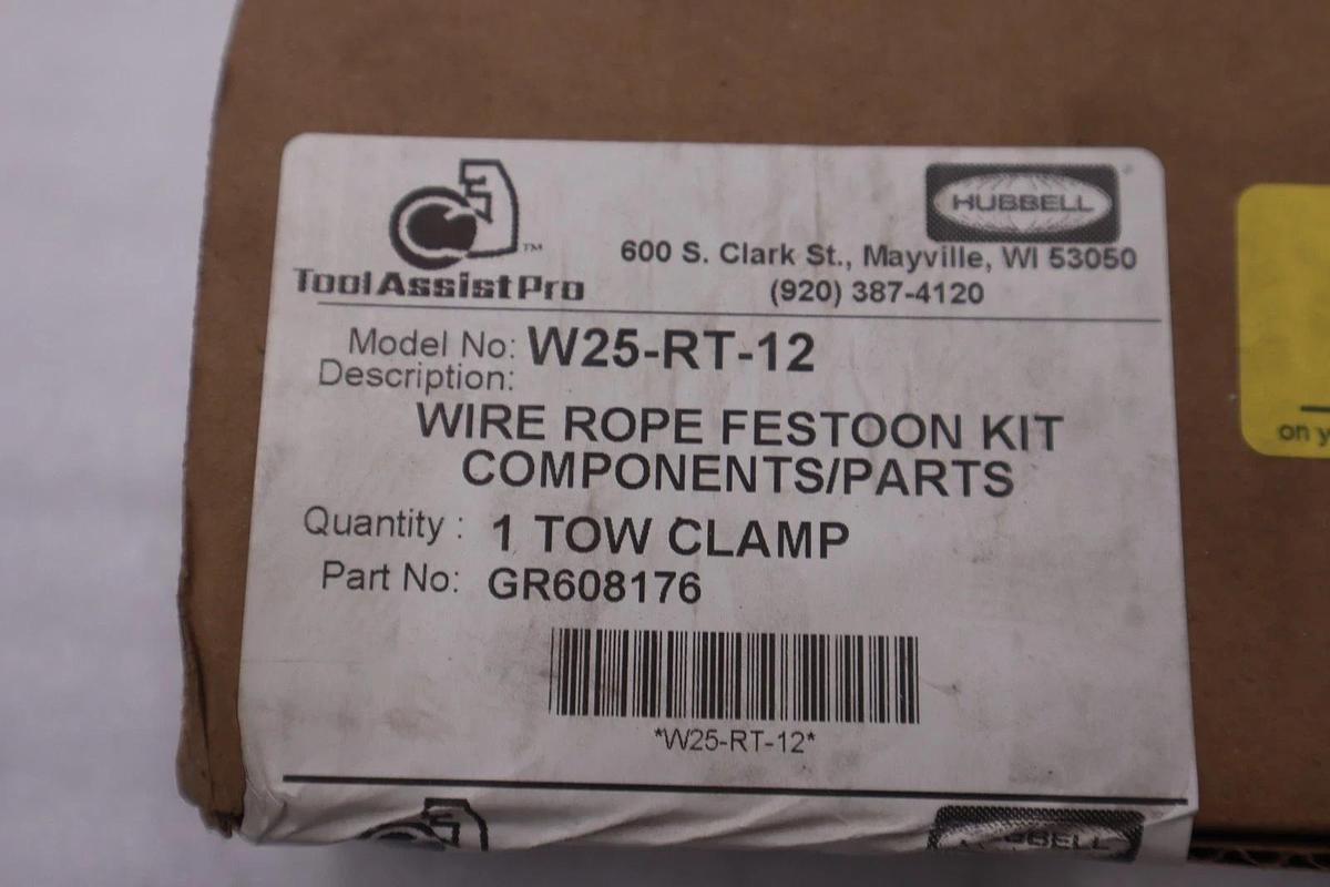 Used HUBBELL WIRE ROPE FESTOON COMPONENTS KIT GR608176 - STOCK GF1349
